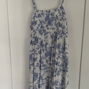 Universal Standard Blue and White Floral Mini Dress
